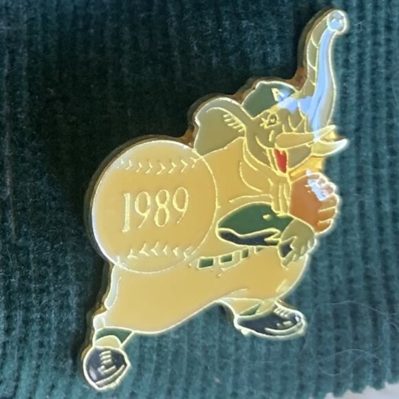 Oakland Athletic A’s Hat World Series 1989 Corduroy Green Supreme - Picture 14 of 16